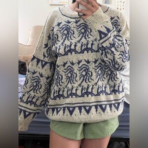 Vintage patterned wool sweater